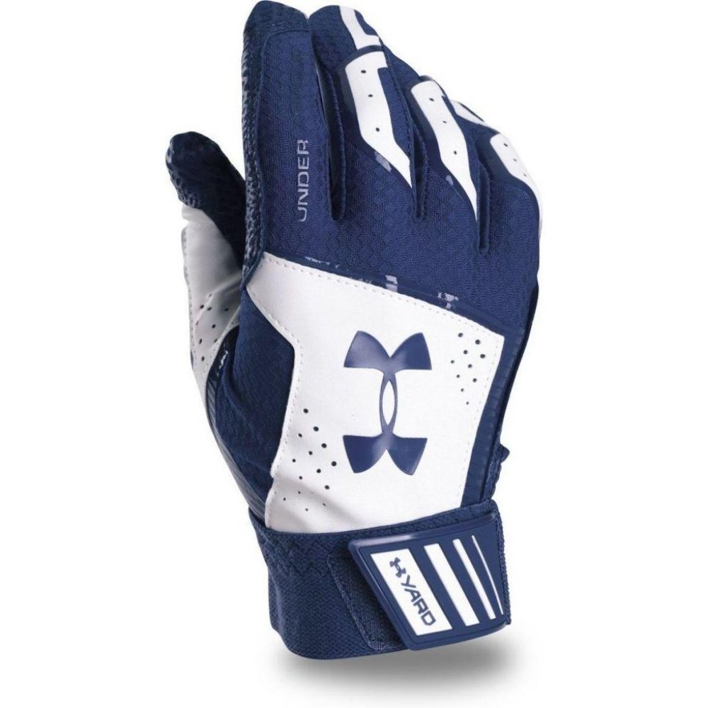 NEW UNDER ARMOUR LG UA YARD Navy Batting Gloves!